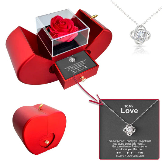 For My Love Eternal Rose and Necklace Set