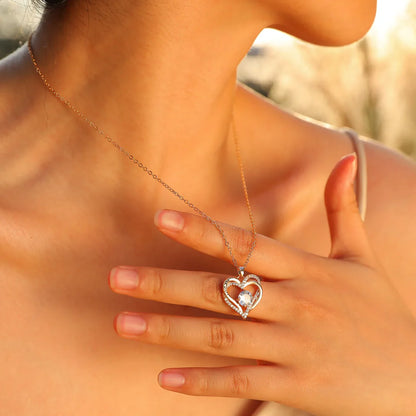I Love You Necklace with Hearts