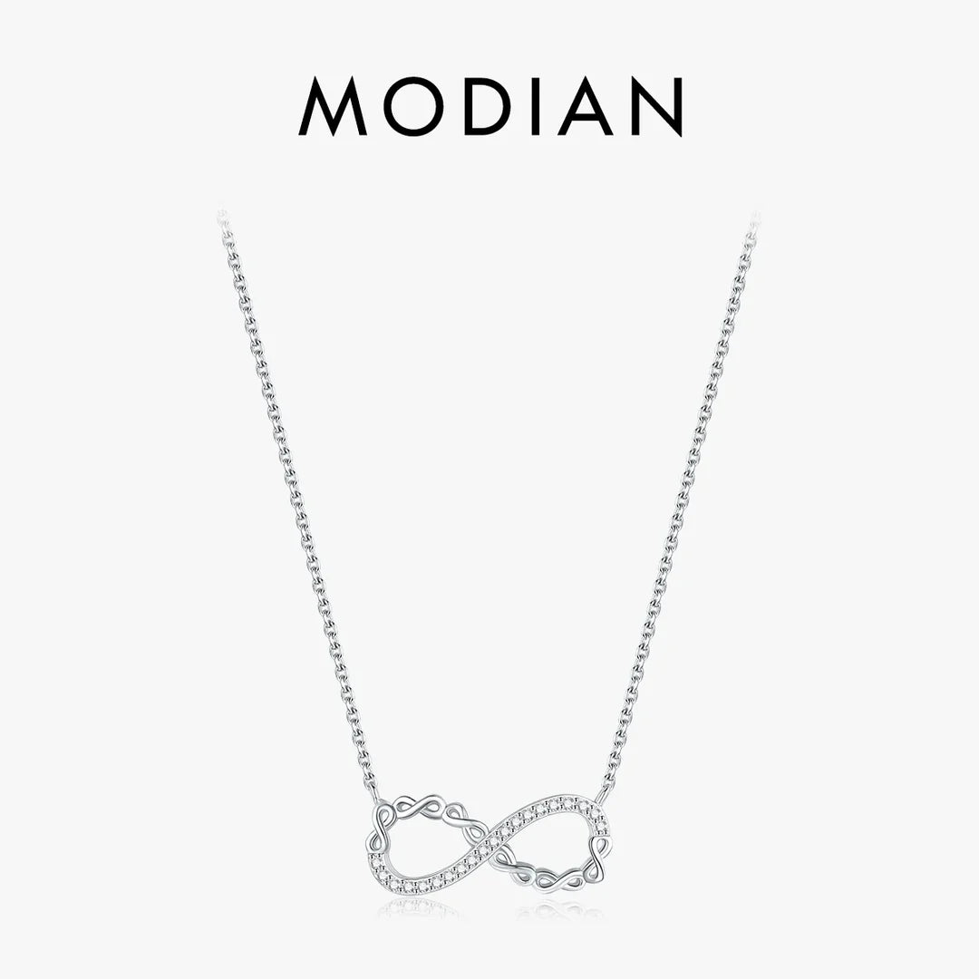 Collar con colgante de amor infinito romántico