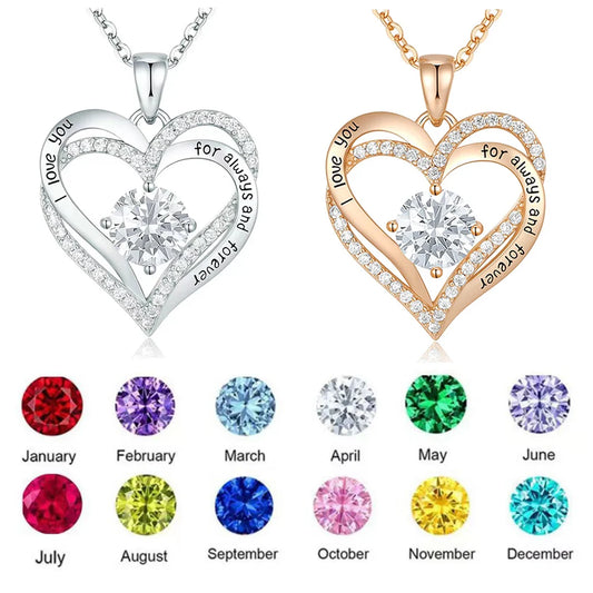 Always & Forever Engraved Heart Necklace — Gift Box Included