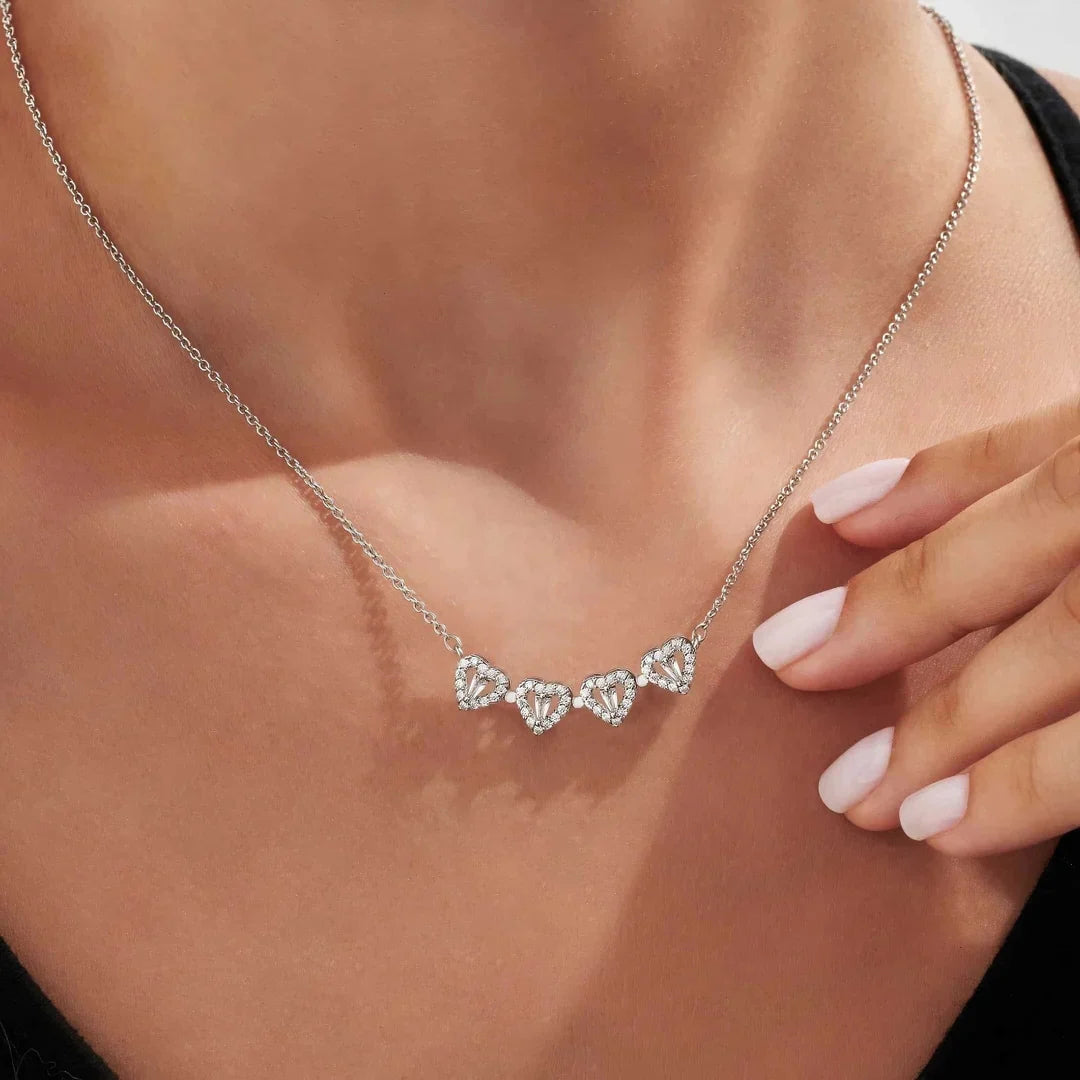 Collar Corazón² x Corazón² y Set de Rosa Preservada
